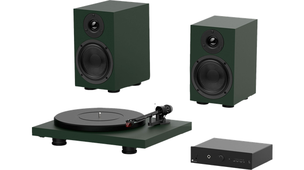 Pro-Ject + Colourful Audio System with Debut Carbon EVO Turntable