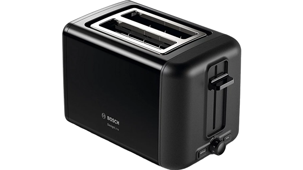 Bosch + Design Line TAT3P423GB Variable Controls 2 Slot Stainless Steel Toaster